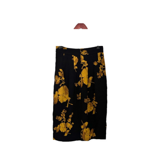 Odeeh floral print midi skirt Patterned A Line Pocket yellow  black